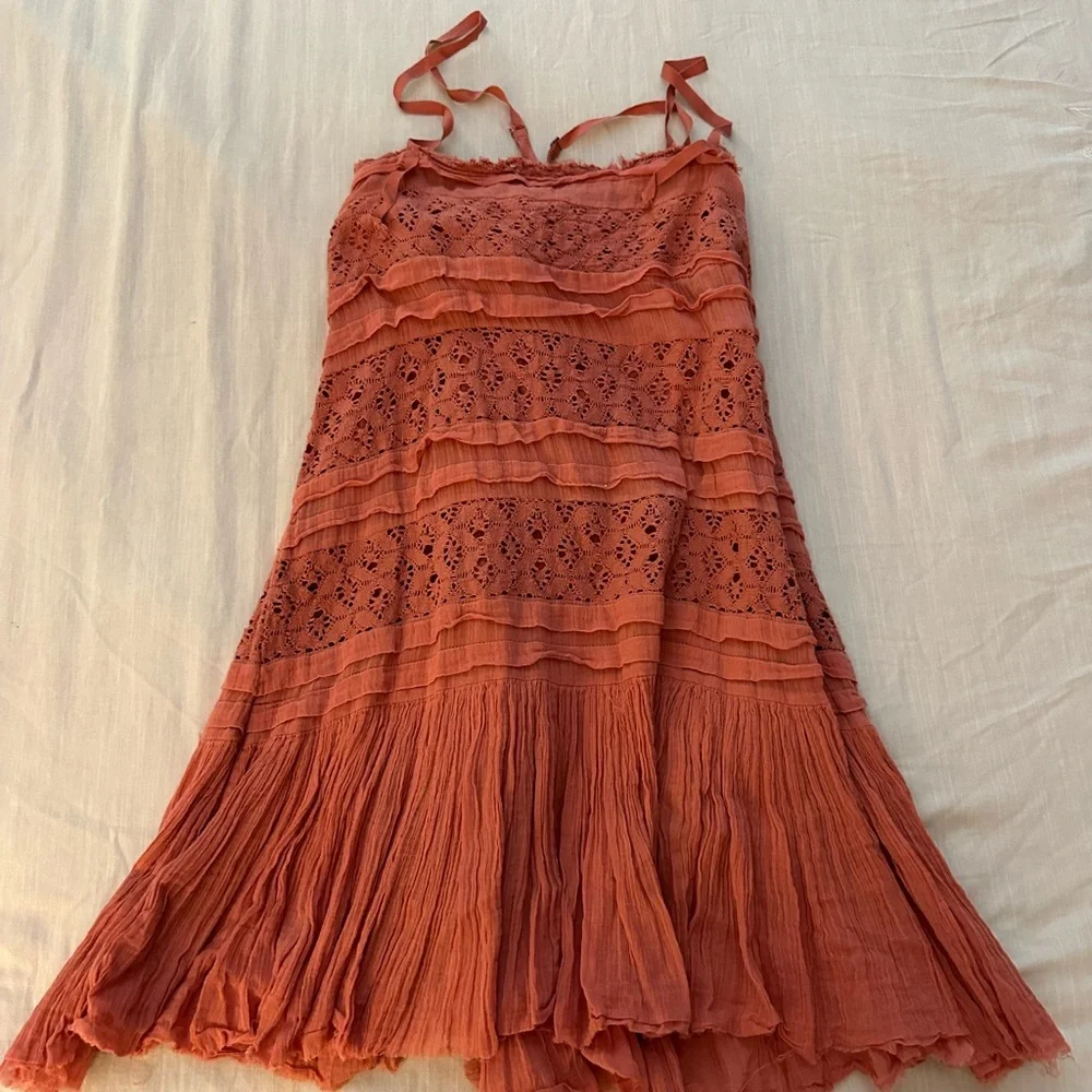 FREE PEOPLE Shailee Crochet Slip Dress (D2)